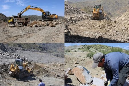 عملیات خاکبرداری تونل آبان در محور جیرفت-بم آغاز شد